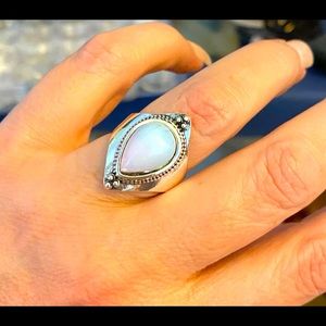 SOLD 925 Silver Moonstone Ring